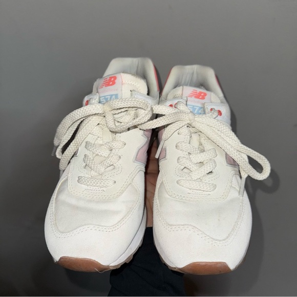 New Balance 574 White Reflection w/ Rose Sugar Women's Sneakers Sz 7 - Picture 4 of 6